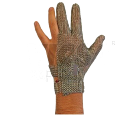 Guantes Anticorte Malla Metalica de Tres Dedos
